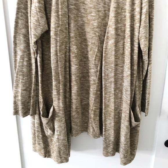 Madewell Plus Cozy Marled Brown Tan Cardigan 3X - Picture 7 of 10